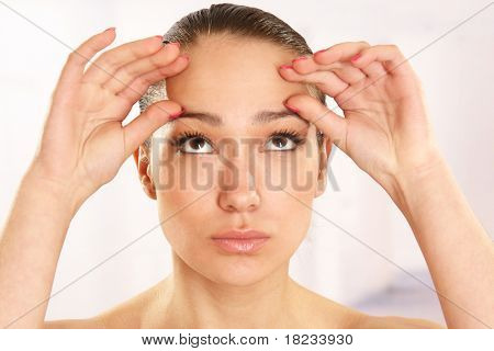 Ärztliche Untersuchung Face of beautiful woman