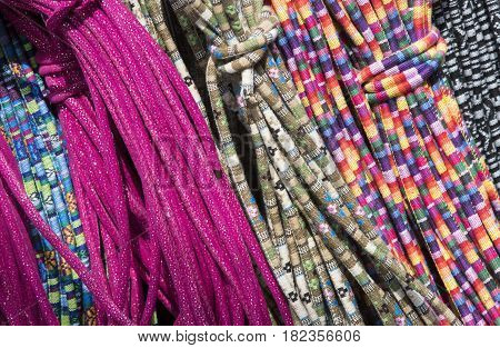 Background of coils of a rope shot close-up