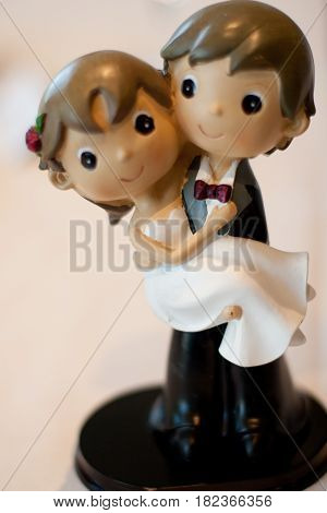 Groom and Bride figures from a wedding cake