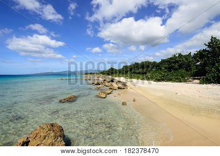Small cosy Ancon beach being in the vicinity of the Trinidad city on Cuba