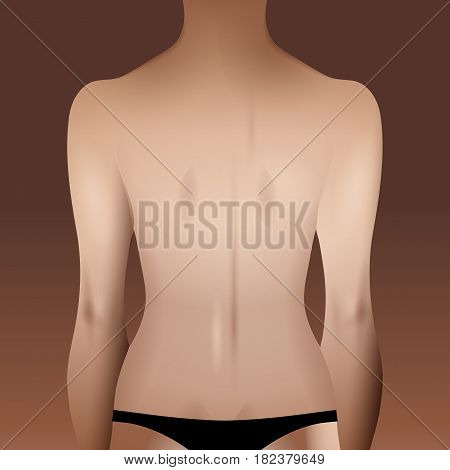 Woman Body Back View Vector Photo Free Trial Stock Back View Vector Template For Tattoo Design
