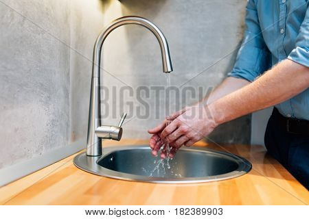 Washing hands keeps bacteria away from your skin