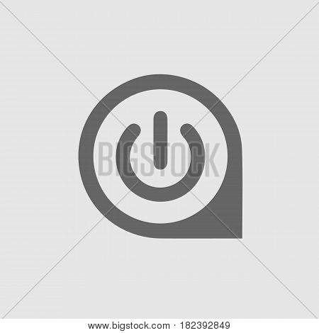 Start vector icon eps 10. Power button.