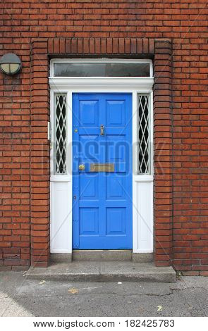 One typical Georgian door in Dublin, Ireland