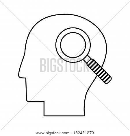 human head search discovery outline vector illustration eps 10