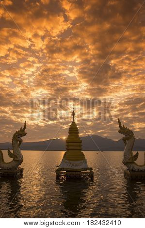 Thailand Phayao Lake Phayanak Naga Statue