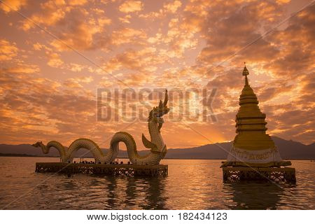 Thailand Phayao Lake Phayanak Naga Statue