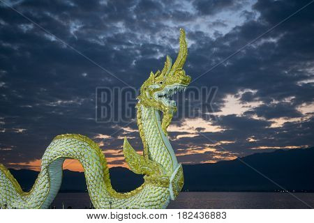 Thailand Phayao Lake Phayanak Naga Statue