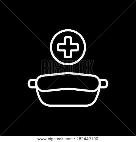 Conteiner for medical tools. Vector icon. Conteiner for dentist tools and surgical. Eps 10