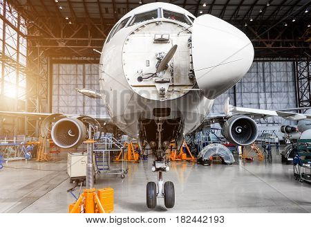 Aircraft In The Hangar On The C Check