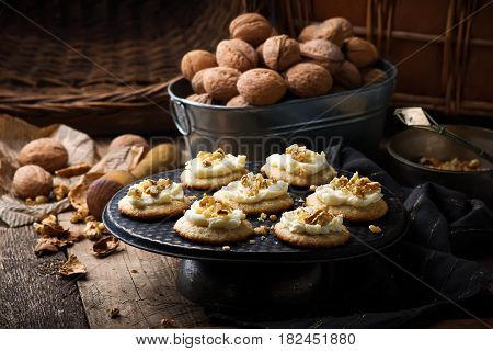 Old Fashioned Sour Cream Cookies.style rustic.selective focus