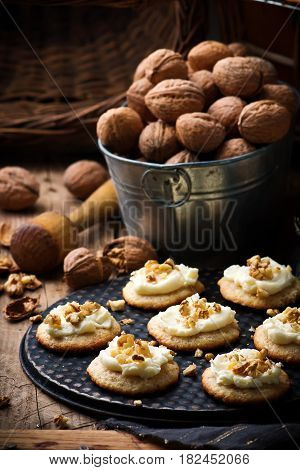 Old Fashioned Sour Cream Cookies.style rustic.selective focus