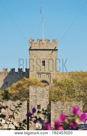 Rhodes Landmark Grandmasters Palace. Greece. Old town
