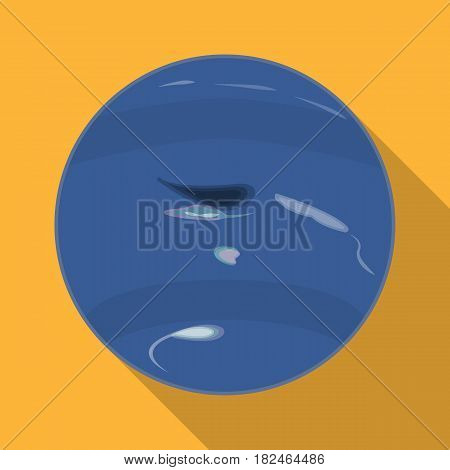 Neptune icon in flat design isolated on white background. Planets symbol stock vector illustration.