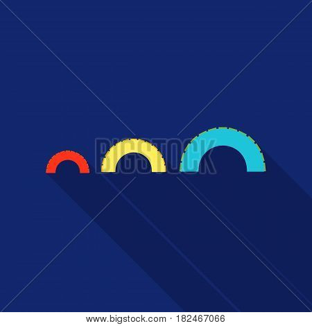 Tire on playgarden icon in flat style isolated on white background. Play garden symbol vector illustration.