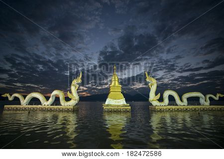 Thailand Phayao Lake Phayanak Naga Statue