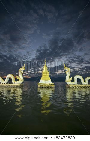 Thailand Phayao Lake Phayanak Naga Statue