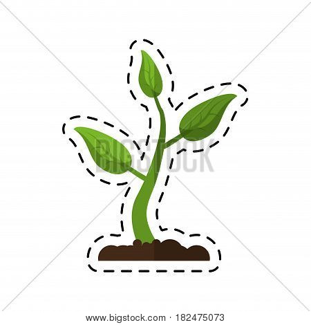 cartoon sprout growing plant eco vector illustration eps 10