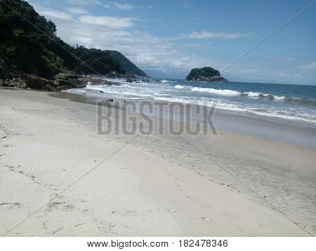 Photo taken at Praia preta in Guarujá, Brazil