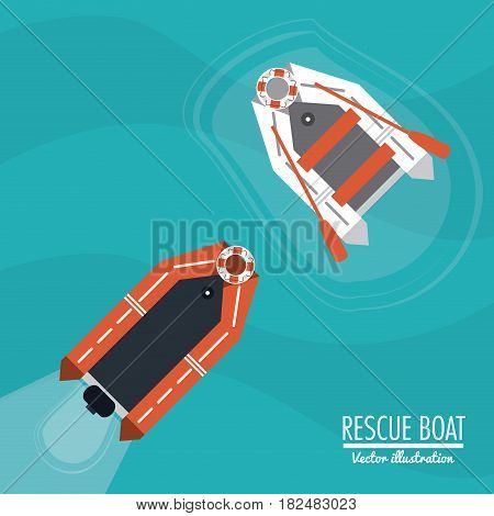 boat ship sea ocen transportation icon. Colorful and flat design. Blue background. Vector illustration