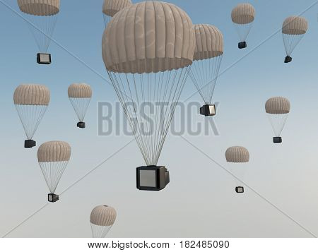 information attack, 3d illustration 