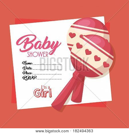 baby shower invitation card vector illustration design