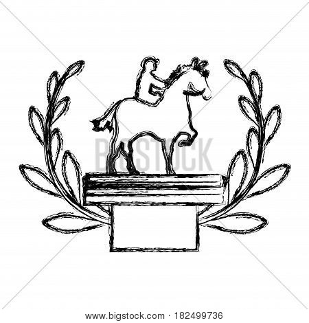 Horse riding equestrian sport icon vector illustration graphic design