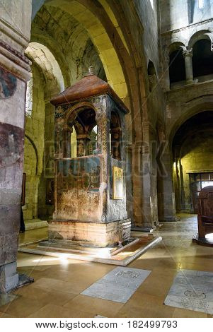 Monument Above Saint Sidonia’s Grave And Life-giving Pillar. Inside Of Svetitskhoveli Cathedral In M