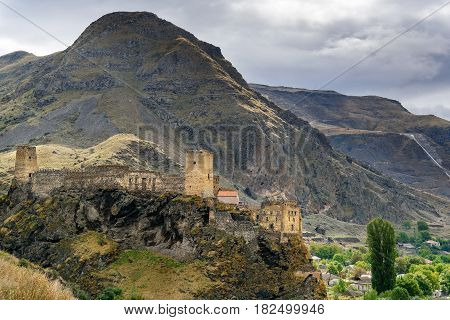 View On Khertvisi Fortress On Mountain. Georgia