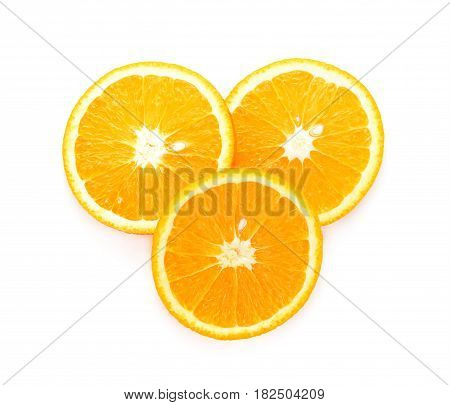 orange fruit isolated on white background Clipping path.