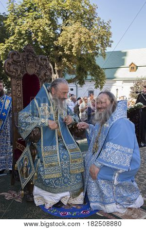 Kiev, Ukraine - 28 August 2016: His Beatitude Metropolitan Of Kiev And All Ukraine Onufriy (berezovs