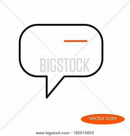 A simple vector linear image of the soap or phrase of a person who came to mind a flat line icon.