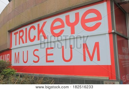 HONG KONG - NOVEMBER 11, 2016: Trickeye museum Victoria Peak. Trickeye museum is a popular tourist attraction located at Victoria Peak.