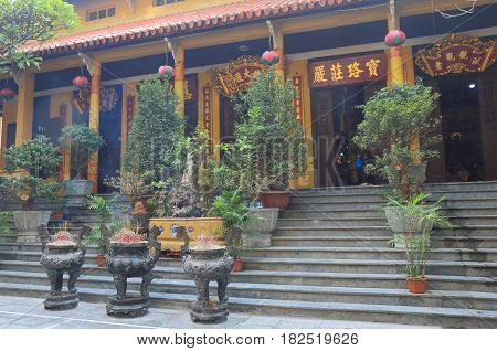 Quan Su Temple in Hanoi Vietnam. Quan Su Temple was built in the 15th century under the Le Dynasty