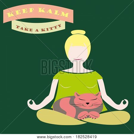 People's life. Keep kalm - take a kitty