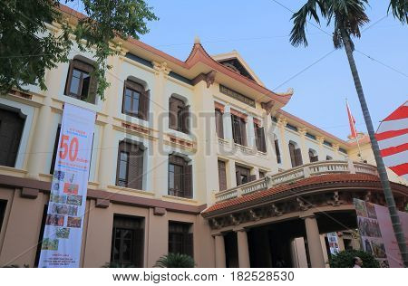 HANOI VIETNAM - NOVEMBER 22, 2016: National Museum of Fine Arts. National Museum of Fine Arts is the countrys primary art museum showcasing Vietnams fine arts from a range of historical periods.