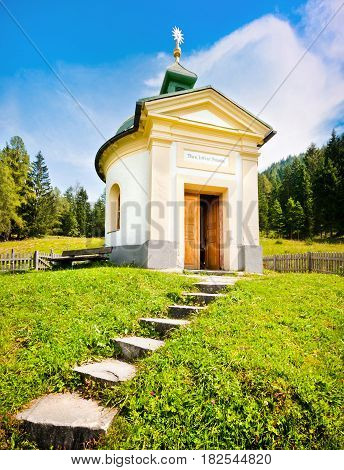 Small chapel with beautiful countryside in Pinzgau Salzburger Land Austria