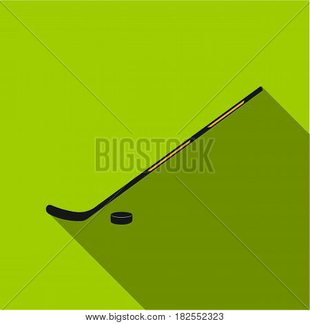 Hockey icon flate. Single sport icon from the big fitness, healthy, workout flate.