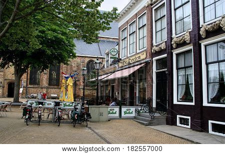 Friesland Franeker july 2016: city view in centre