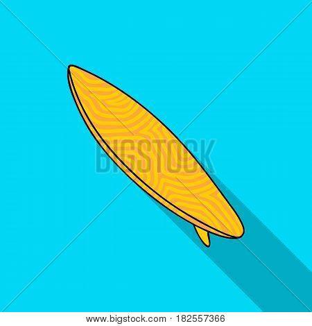 Surfboard icon in flate design isolated on white background. Surfing symbol stock vector illustration.