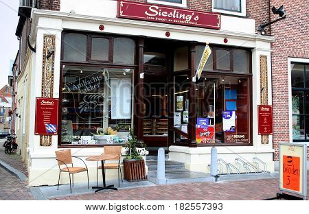 Friesland Franeker july 2016: historic Bakery shop