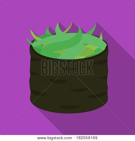 Gunkan maki icon in flate style isolated on white background. Sushi symbol vector illustration.