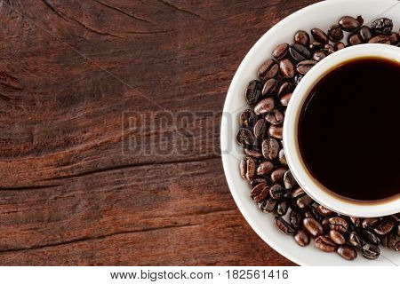 Coffee Cup On Wood Table