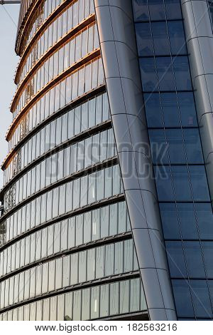 MILAN, ITALY . NOVEMBER 7, 2016: Milan (Lombardy Italy): modern glass skyscraper in Citylife (Tre Torri) known as the Generali building