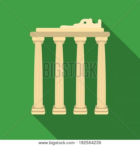 Turkish ruins icon in flate style isolated on white background. Turkey symbol vector illustration.
