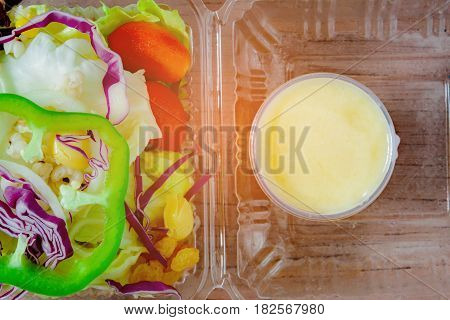 Salad In Plastic Box
