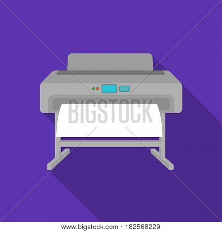 Large format printer icon in flate style isolated on white background. Typography symbol vector illustration.