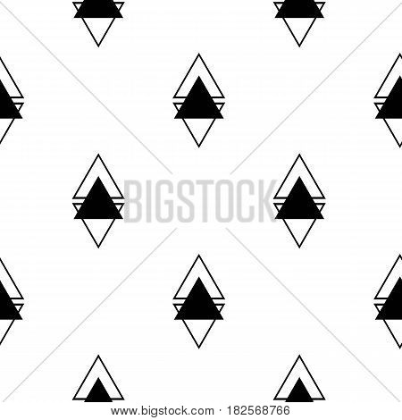 Scandinavian triangles seamless pattern. Geometric texture background. Stock vector.