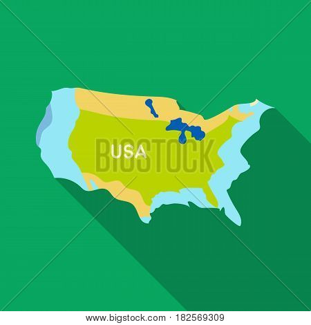Territory of the United States icon in flate style isolated on white background. USA country symbol vector illustration.