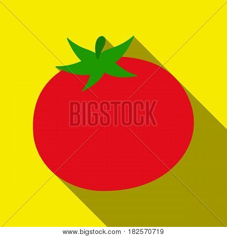 Tomato icon flate. Singe vegetables icon from the eco food flate.